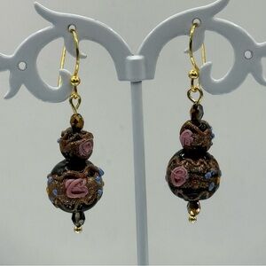 Vintage Wedding Cake Beaded Earrings